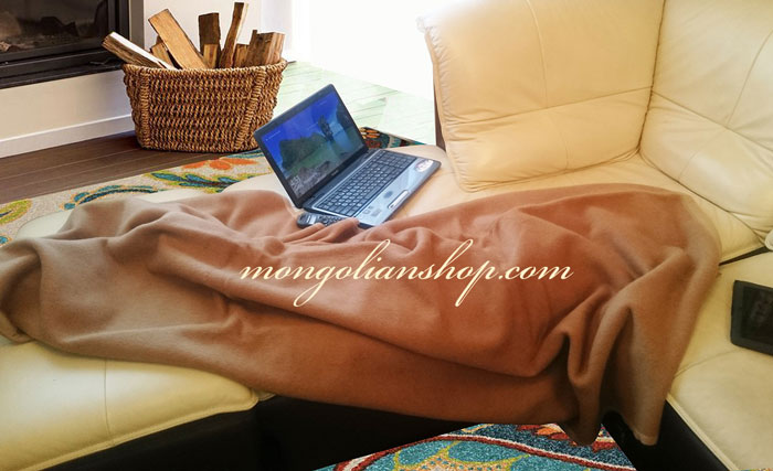 camel wool blanket, full size came wool blanket