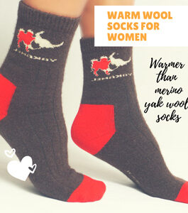 socks from yak & camel wool