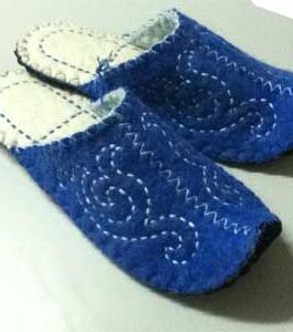 felt slippers Blue